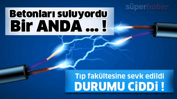 Betonları suluyordu bir anda...