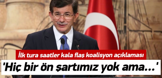 Başbakan Davutoğlu'dan ''koalisyon'' açıklaması