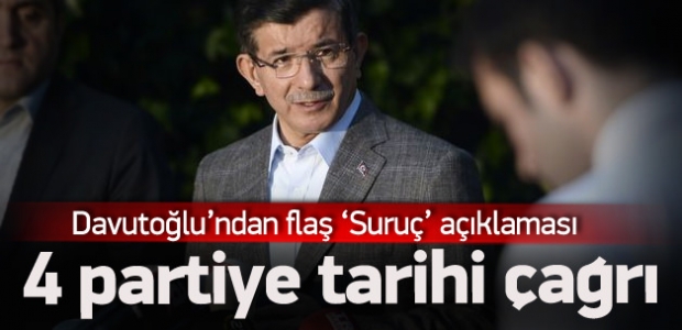 Başbakan Ahmet Davutoğlu açıklama yapıyor