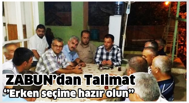 Zabun'dan erken seçime hazır olun mesajı