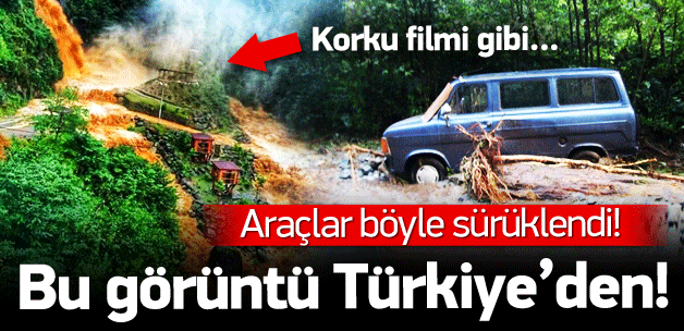 Rize'de yağmur hayatı felç etti