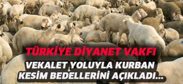 VEKALET YOLUYLA KURBAN KESİM FİYATLARI AÇIKLANDI