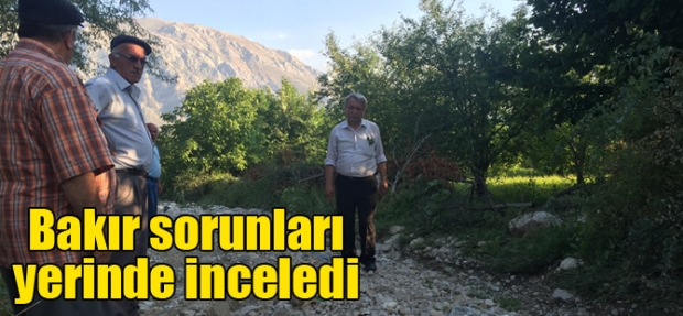 MİLLETVEKİLİ BAKIR SORUNLARI YERİNDE İNCELEDİ