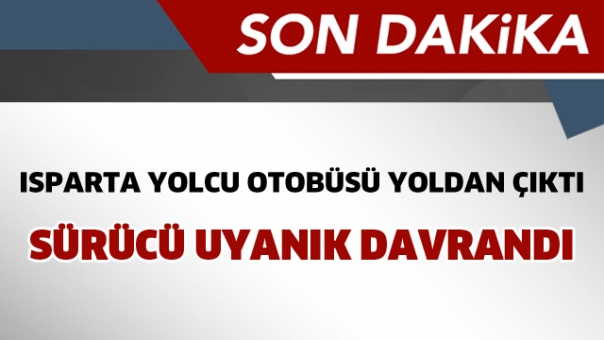 Isparta Yolcu Otobüsü Yoldan Çıktı