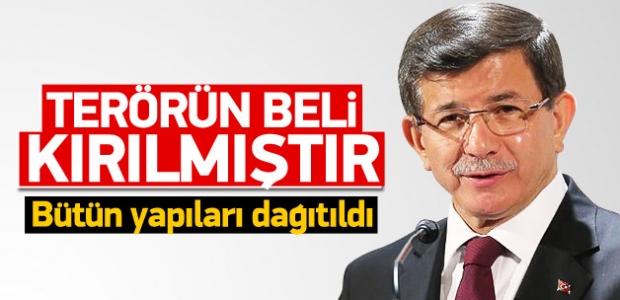 Davutoğlu: Terörün beli kırılmıştır