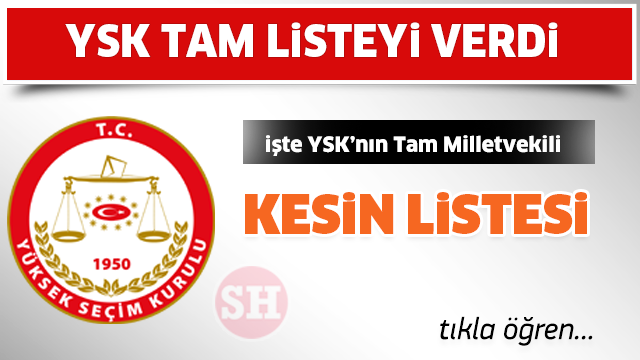 YSK Isparta Milletvekili Adayları Kesin Listesini Duyurdu