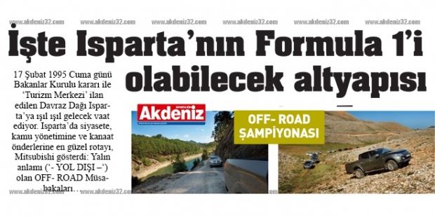 Isparta için ışıl ışıl umut: Doğa ve Motor Sporları OFF- ROAD