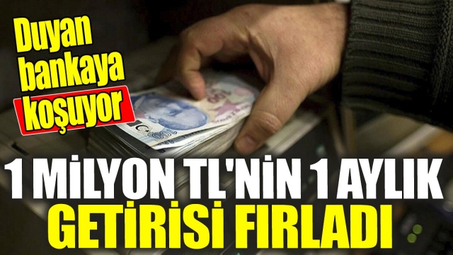 1 Milyon TL'nin 1 Aylık Getirisi Fırladı: "Duyan Bankaya Koşuyor"