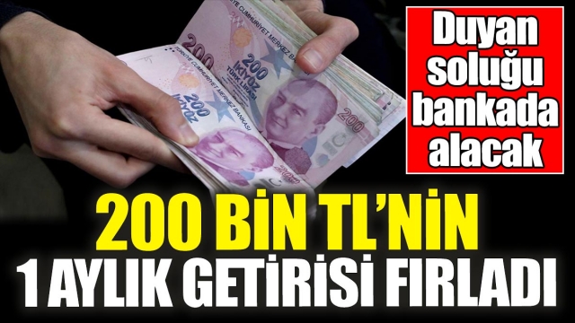 200 Bin TL'nin 1 Aylık Getirisi Fırladı: Duyan Soluğu Bankada Alacak