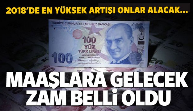 2018'de maaşlara gelecek zam belli oldu!