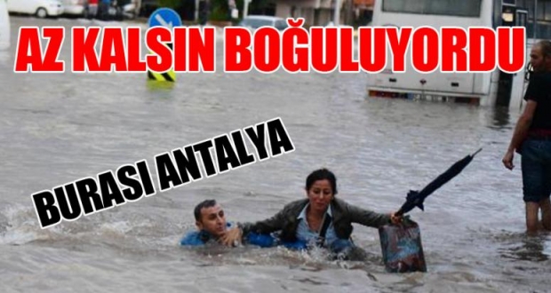 AZ KALSIN BOĞULUYORDU