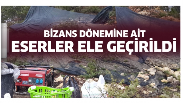Isparta'da bizans dönemine ait eserler ele geçirildi