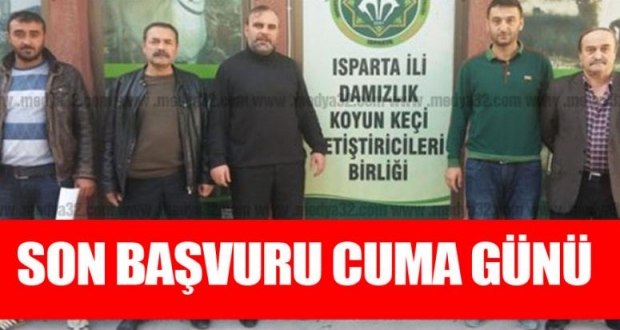 SON BAŞVURU CUMA GÜNÜ