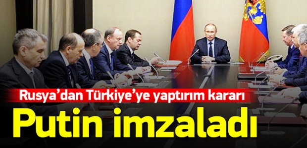 Putin yaptırım emrini imzaladı