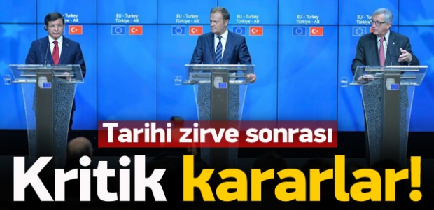 Türkiye-AB zirvesinde alınan kararlar