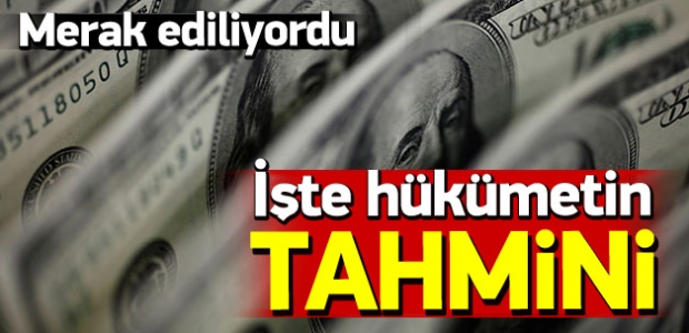 İşte hükümetin 3 yıllık dolar tahmini