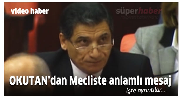 MHP MİLLETVEKİLİ OKUTAN'DAN TBMM'DE ANLAMLI MESAJ