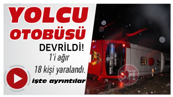 Isparta Trafik Kazası Otobüs Devrildi