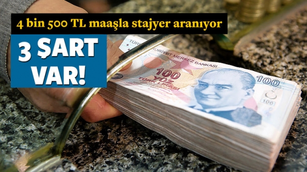 4 bin 500 lira maaşla stajyer aranıyor