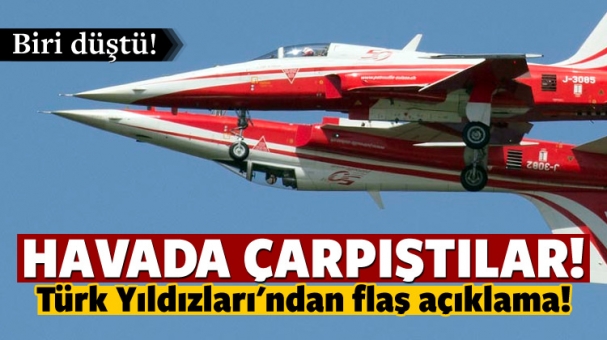 Akrobasi uçakları havada çarpıştı!