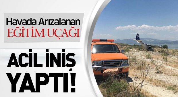 Isparta'dan Kalkan Eğitim Uçağı Acil İniş Yaptı! Foto Haber