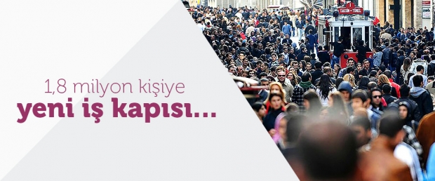 1.8 milyon kişiye yeni iş kapısı