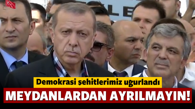 Demokrasi şehitleri uğurlandı