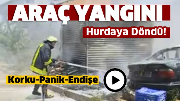 Isparta'da Araç Yangını! Araç Hurdaya Döndü