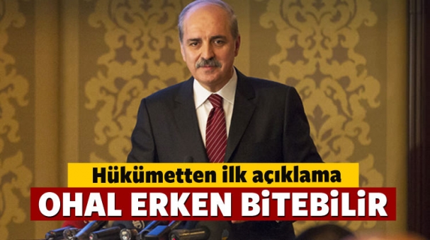 Numan Kurtulmuş'tan önemli OHAL açıklaması