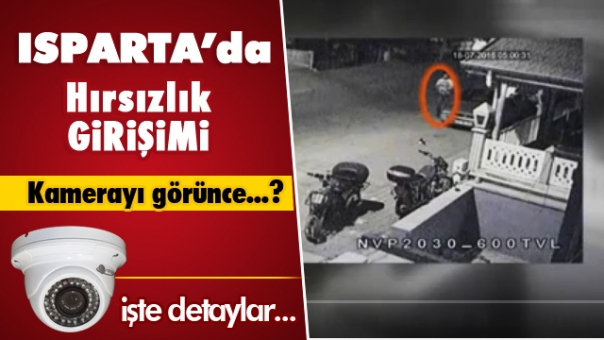 Isparta Haber! Hırsızlık Girişimi Güvenlik Kamerasına Yansıdı