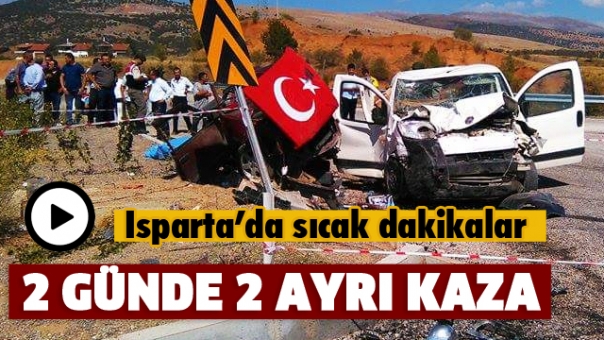 Isparta'da Otomobille Hafif Ticari Araç Çarpıştı: 1 Ölü, 3 Yaralı