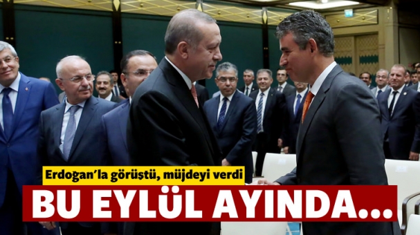 Erdoğan'la görüşmesi sonrası müjdeyi verdi!