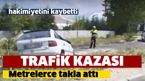 Isparta'da Trafik Kazası! Araç Takla Attı