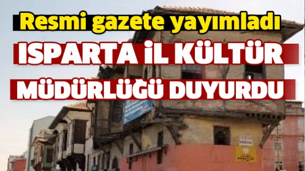 Isparta İl Kültür ve Turizm Müdürlüğü Basın Bildirisi