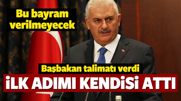 Başbakan Binali Yıldırım'dan bayram talimatı