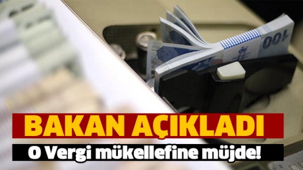 Bakan'dan O Vergi Mükellefine Müjde!