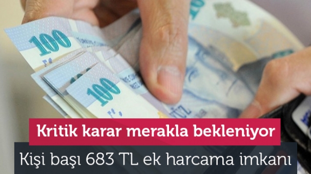 Kişi başı 683 TL Ek Harcama İmkanı