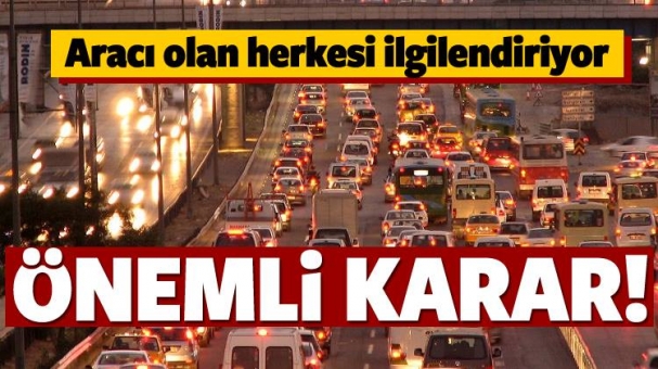 Araç muayene ücretleri için önemli karar
