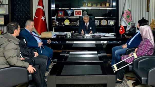 GÖRME ENGELLİLER DERNEĞİNDEN BAŞKAN GÜNAYDIN’A ZİYARET
