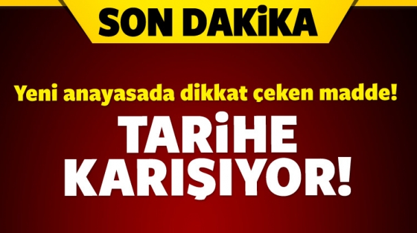 Yeni anayasada dikkat çeken madde!