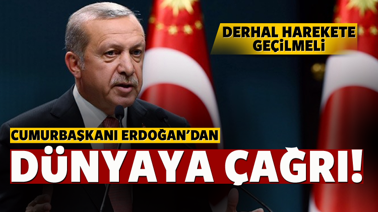 Cumhurbaşkanı Erdoğan'dan dünyaya çağrı