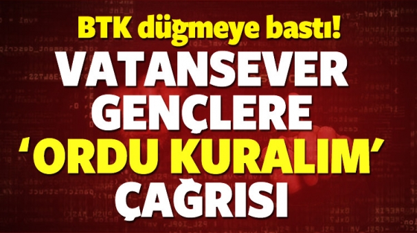 Devletten vatansever gençlere çağrı