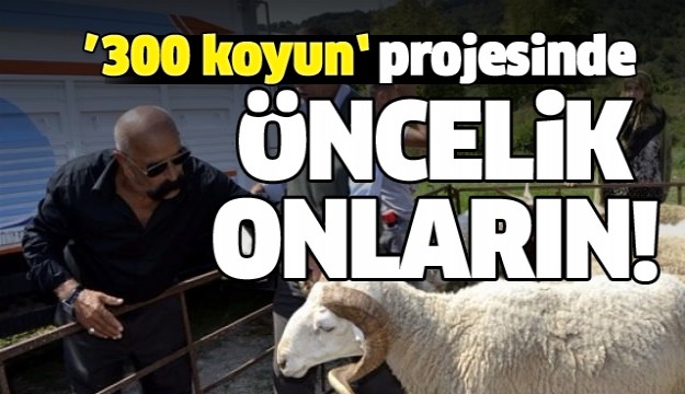 300 koyun projesinde öncelik onların