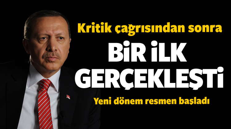 Erdoğan'ın çağrısı sonrası bir ilk gerçekleşti