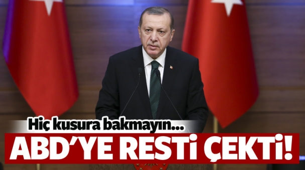 Erdoğan ABD'ye sert çıktı!