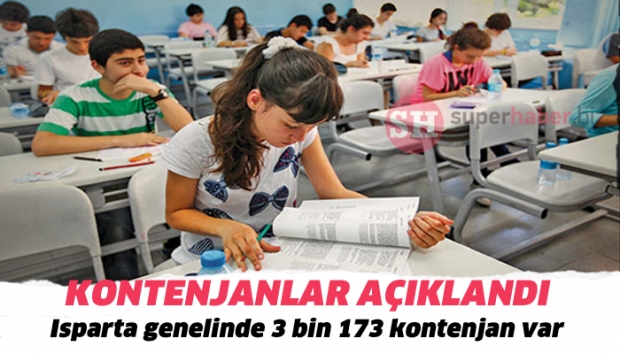 KONTENJANLAR AÇIKLANDI