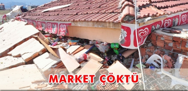 AFYONKARAHİSAR’DA BİR MARKET ÇÖKTÜ