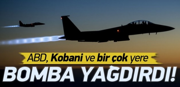 Savaş uçakları Kobani'de IŞİD'i vurdu