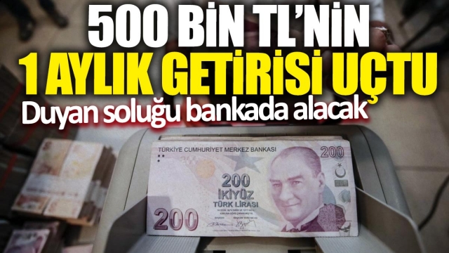 500 bin TL'nin 1 aylık getirisi uçtu 'Duyan soluğu bankada alacak'