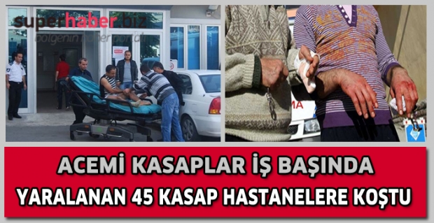 KURBAN KESERKEN KENDİLERİNİ KESTİLER...45 YARALI